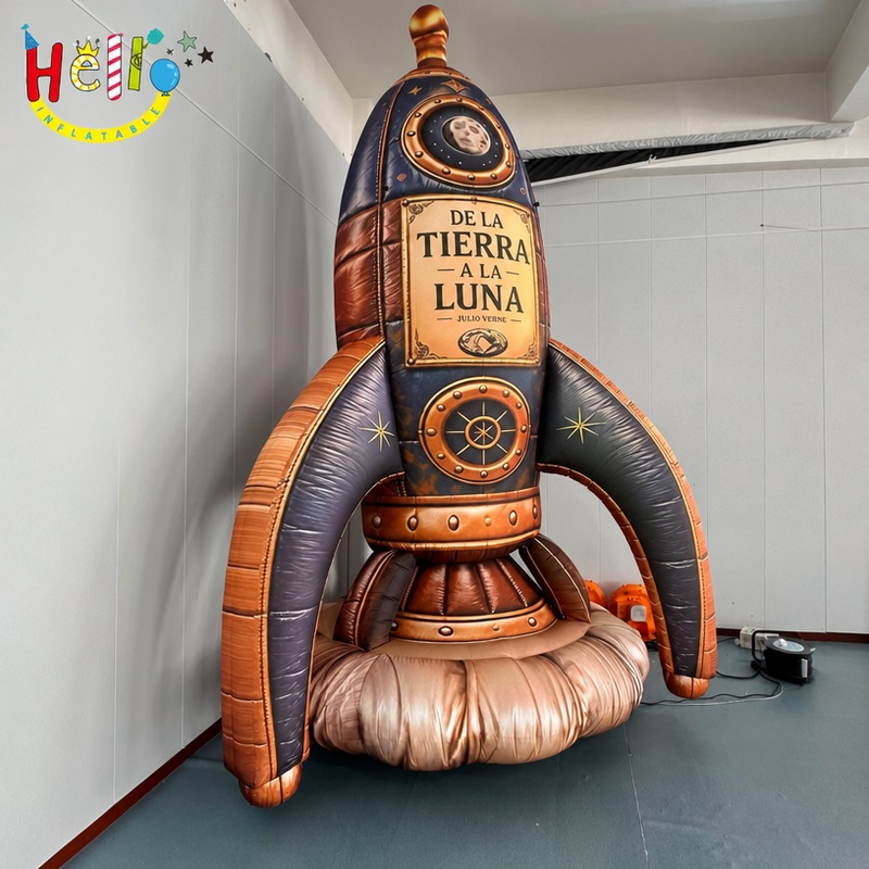 Giant Inflatable Steampunk Rocket Ship Prop for Space Theme Event Decoration
