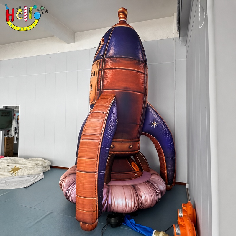Giant Inflatable Steampunk Rocket Ship Prop for Space Theme Event Decoration