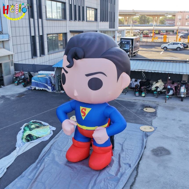 Giant Inflatable Superhero Mascot for Mall Event and Sports Promotion