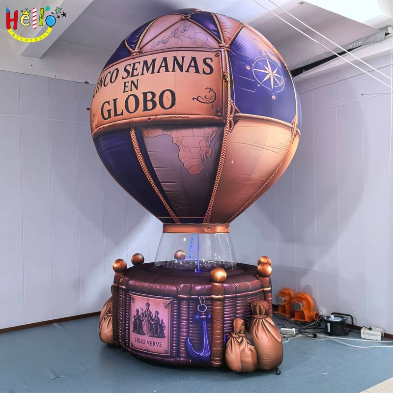 Giant Inflatable Hot Air Balloon Prop Vintage Style for Event and Exhibition Decoration