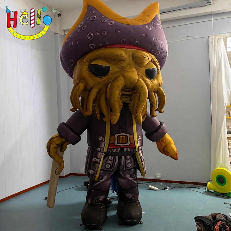 Giant Inflatable Sea Monster Pirate Captain Prop for Halloween Haunted House Decoration