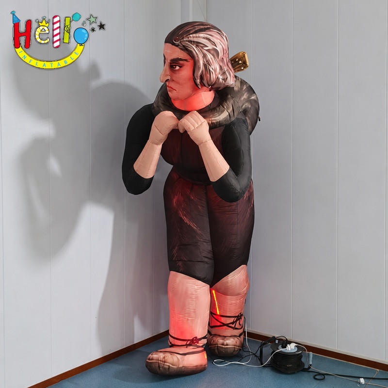Life Size Inflatable Human Figure Standing Woman Prop for Haunted House Decoration