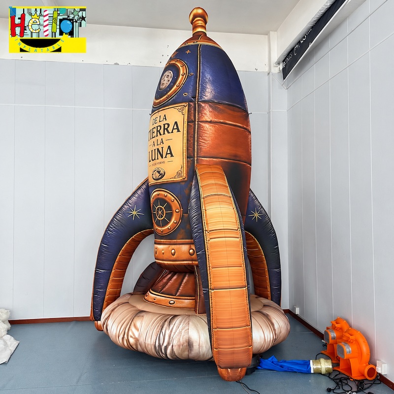 Giant Inflatable Steampunk Rocket Ship Prop for Space Theme Event Decoration