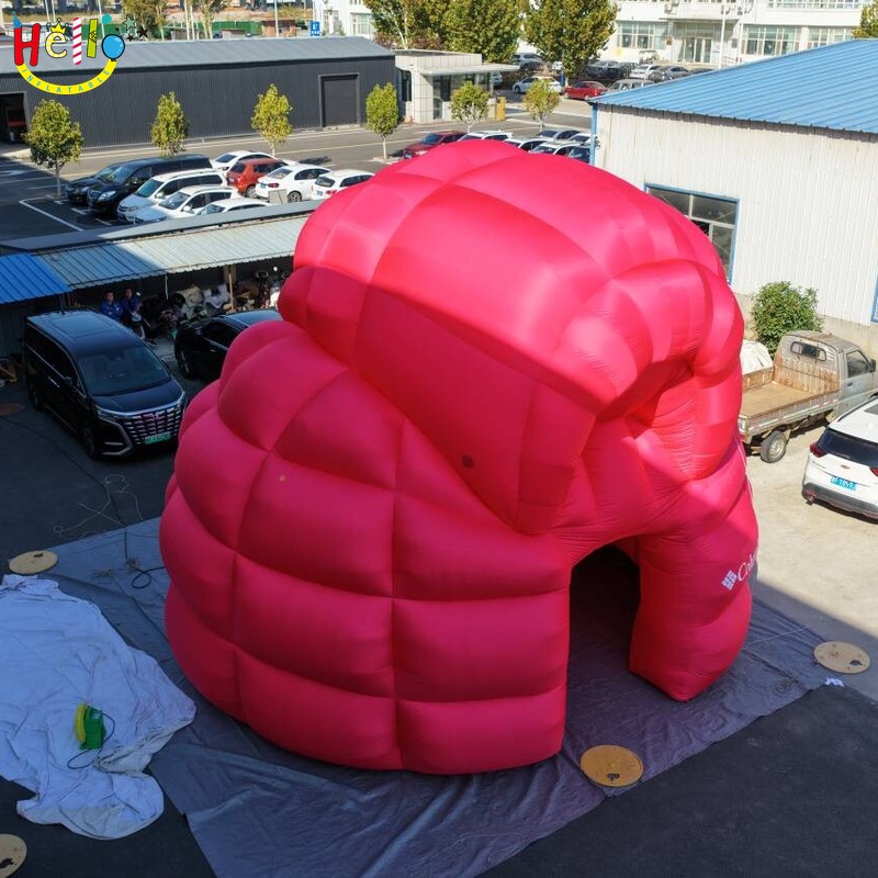 Giant Pink Inflatable Cloud Archway Entrance for Outdoor Event and Race Decoration