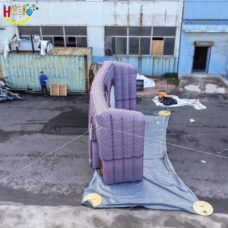 Giant Inflatable Cathedral Facade Backdrop with Stained Glass Print for Event Stage